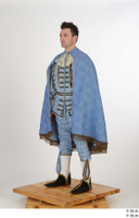  Photos Man in Historical Dress 26 16th century Blue suit Historical Clothing a poses blue cloak whole body 0002.jpg